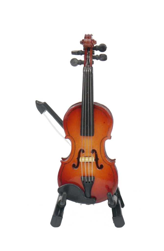 VIOLIN WITH ARC WITH STAND & GIFT CASE: 8 CM