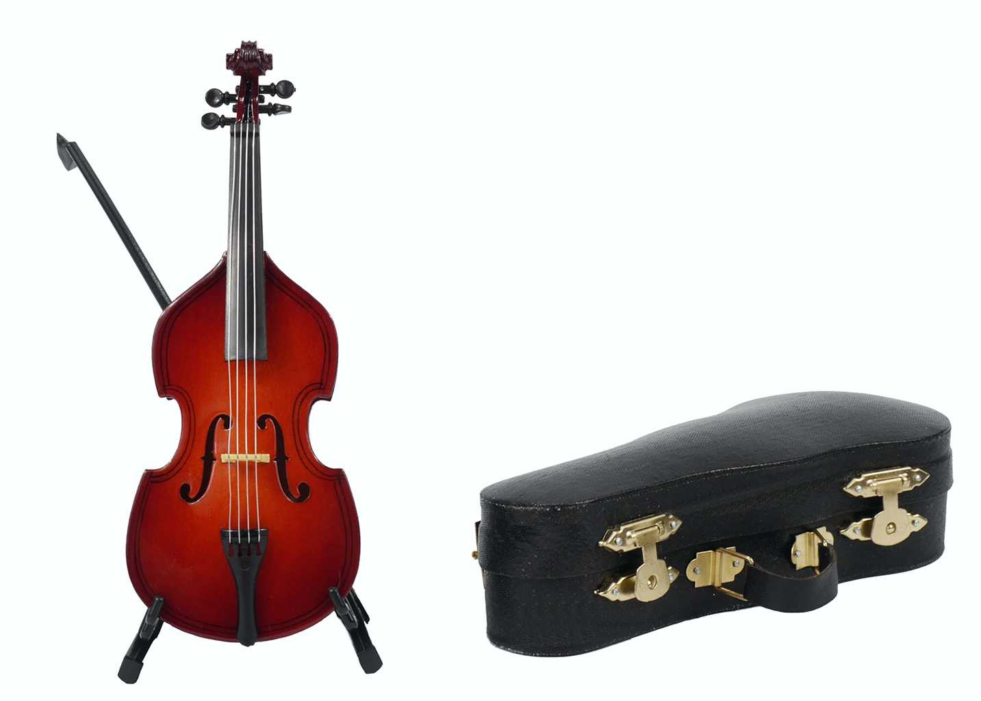 DOUBLE BASS WITH ARC WITH STAND&GIFT CASE: (DOUBLE BASS=14 CM)