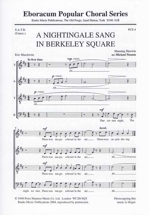A NIGHTINGALE SANG IN BERKELEY SQUARE